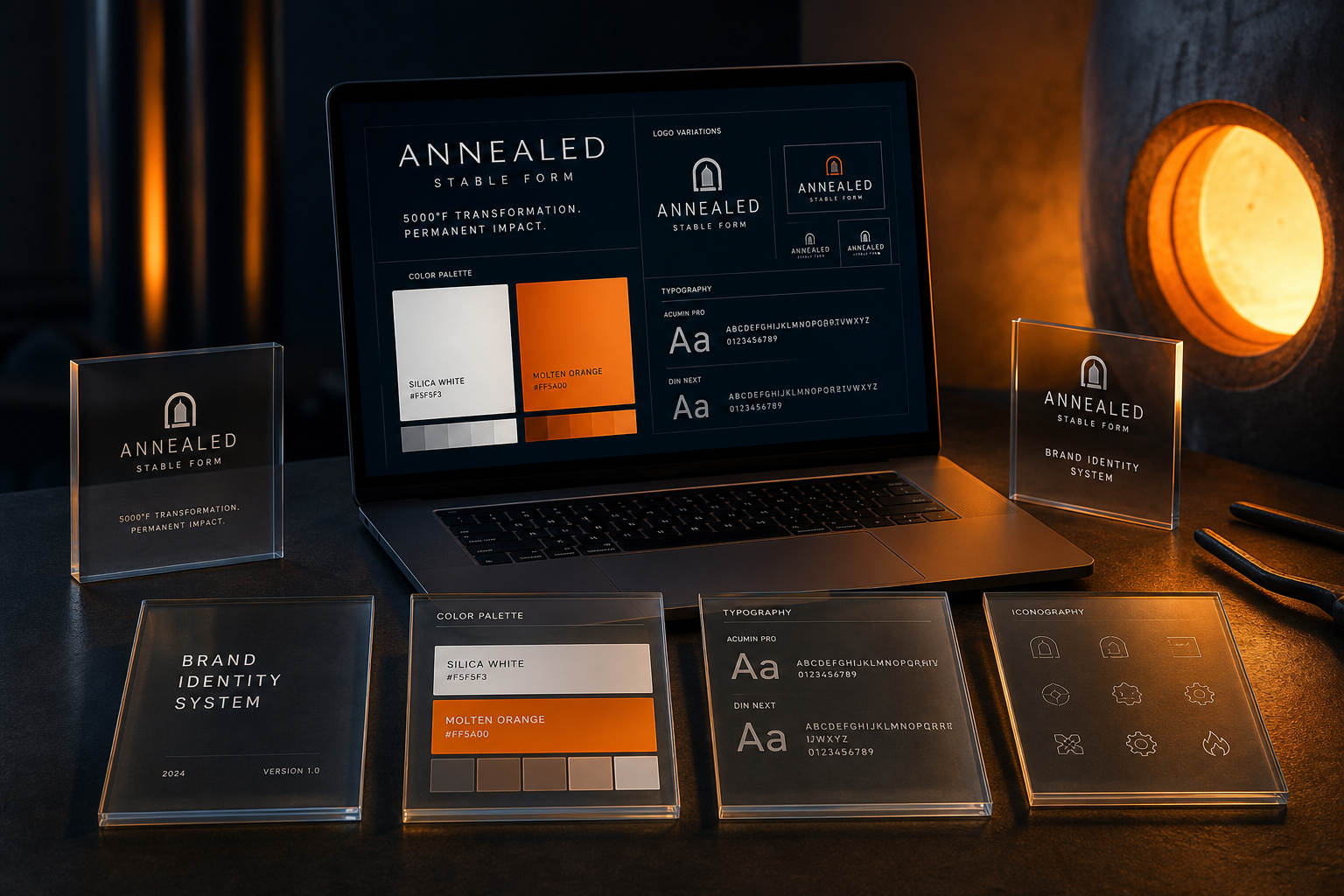 Brand identity system and web presence design for Scottish technology company