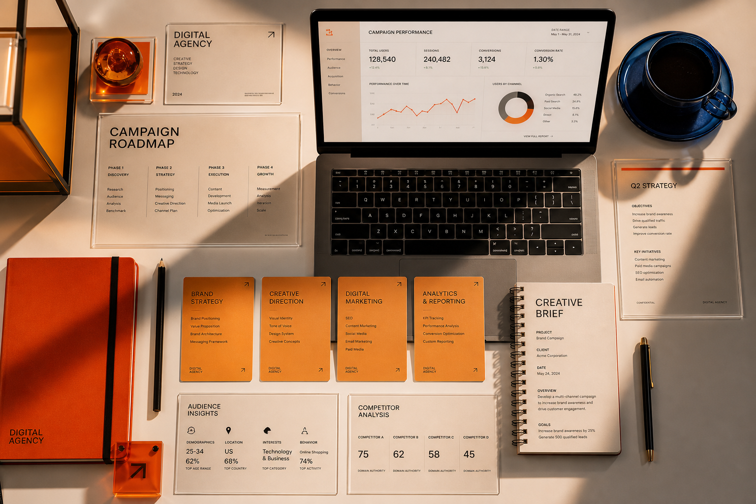 ABHOSTER LTD digital agency planning process with campaign roadmap and analytics